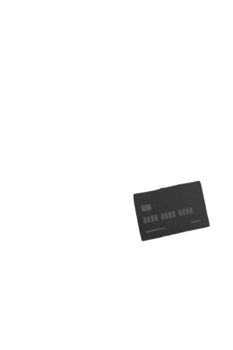 Papercraft credit card used to checkout on phone